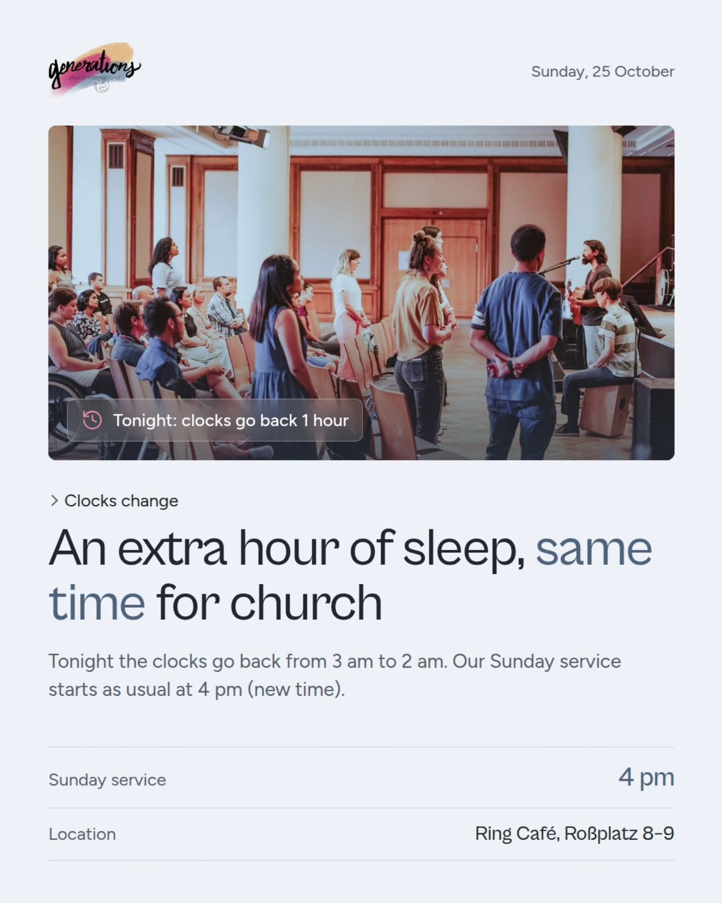 Instagram @generationschurchinternational