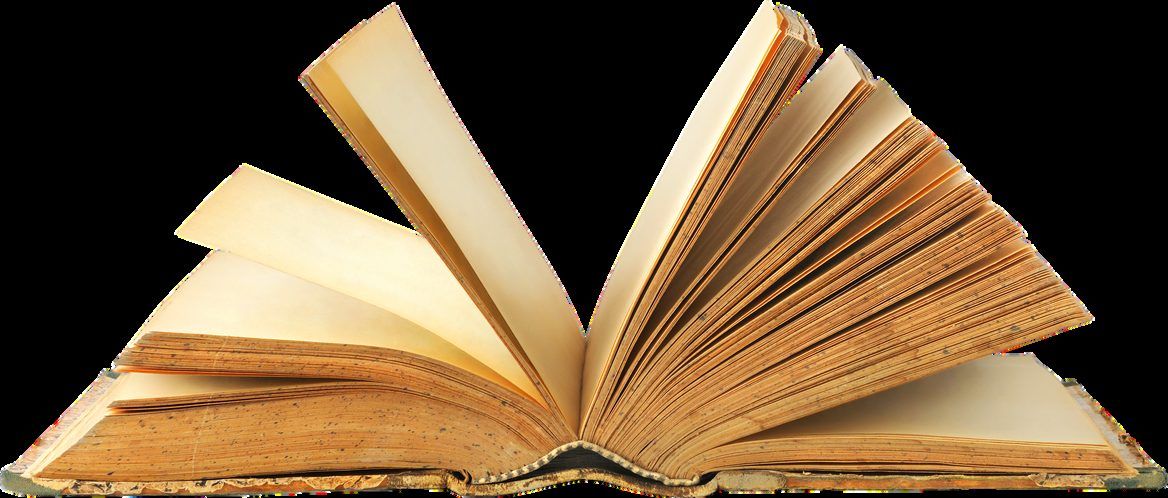 Ein aufgeschlagenes altes Buch mit vergilbten, aufgefächerten Seiten